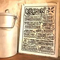 vintage Metallschild "Küchenregeln" Bild 1