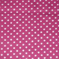 8,90 EUR/m Stoff Baumwolle - Punkte weiß auf fuchsia / pink 2mm Bild 1