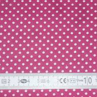 8,90 EUR/m Stoff Baumwolle - Punkte weiß auf fuchsia / pink 2mm Bild 8