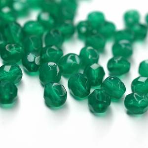 50 Stück 4mm Alabaster Malachite Green böhmische Perlen Bild 1