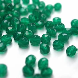 50 Stück 4mm Alabaster Malachite Green böhmische Perlen Bild 2