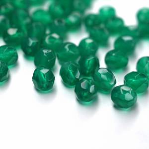 50 Stück 4mm Alabaster Malachite Green böhmische Perlen Bild 3
