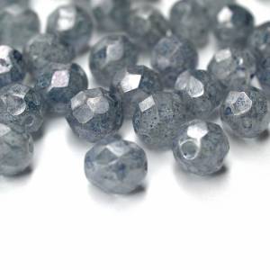 10 Luster Stone Blue böhmische Perlen 8mm, tschechische feuerpolierte facettierte Glasperlen DIY Glasschliff Bild 1