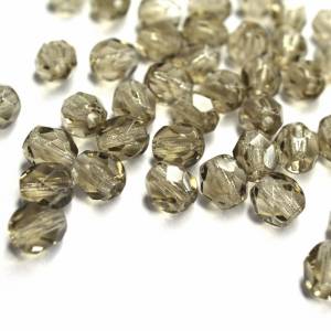 50 Black Diamond böhmische Perlen 4mm, tschechische feuerpolierte facettierte Glasperlen DIY Glasschliff 4mm Bild 2