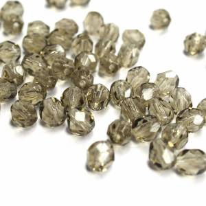 50 Black Diamond böhmische Perlen 4mm, tschechische feuerpolierte facettierte Glasperlen DIY Glasschliff 4mm Bild 3