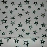 Jersey  Stoff  Kinderstoff  Sterne  Stars   Grau Bild 1