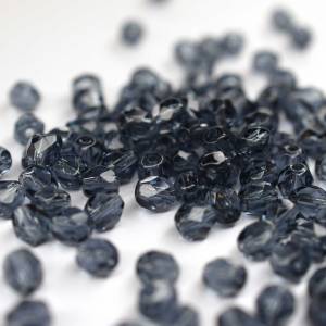 50 Medium Montana Blue böhmische Perlen 4mm, tschechische feuerpolierte facettierte Glasperlen DIY Glasschliff Bild 4