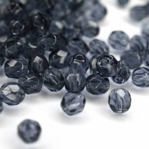 50 Medium Montana Blue böhmische Perlen 4mm, tschechische feuerpolierte facettierte Glasperlen DIY Glasschliff Bild 5