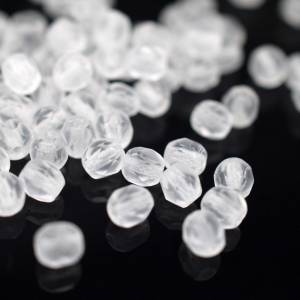 50 Matte Crystal böhmische Perlen 4mm, tschechische feuerpolierte facettierte Glasperlen DIY Glasschliff Bild 4