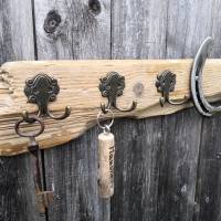 Schlüsselbrett aus Treibholz und Hufeisen, Unikat Bild 2