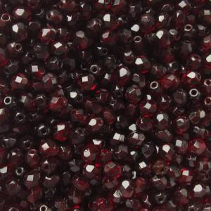 50   Garnet böhmische Perlen 4mm, tschechische feuerpolierte facettierte Glasperlen DIY Glasschliff Bild 2