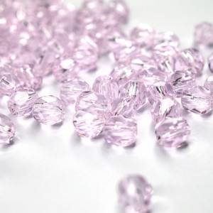 50 Hot Pink böhmische Perlen 4mm, tschechische feuerpolierte facettierte Glasperlen DIY Glasschliff 4mm Bild 1
