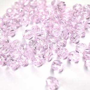 50 Hot Pink böhmische Perlen 4mm, tschechische feuerpolierte facettierte Glasperlen DIY Glasschliff 4mm Bild 2
