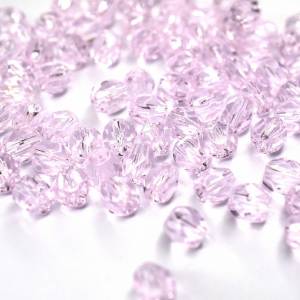 50 Hot Pink böhmische Perlen 4mm, tschechische feuerpolierte facettierte Glasperlen DIY Glasschliff 4mm Bild 4