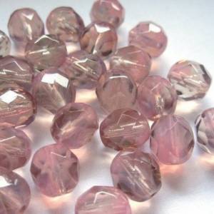 10 Black Diamond Rose böhmische Perlen 8mm, tschechische feuerpolierte facettierte Glasperlen DIY Glasschliff Bild 2