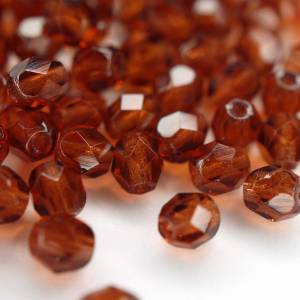 50 Mauve böhmische Perlen 4mm, tschechische feuerpolierte facettierte Glasperlen DIY Glasschliff 4mm Bild 3
