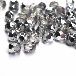 50 Crystal Vitrail Light böhmische Perlen 4mm, tschechische feuerpolierte facettierte Glasperlen DIY Glasschliff Bild 2