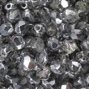 50 Crystal Vitrail Light böhmische Perlen 4mm, tschechische feuerpolierte facettierte Glasperlen DIY Glasschliff Bild 3