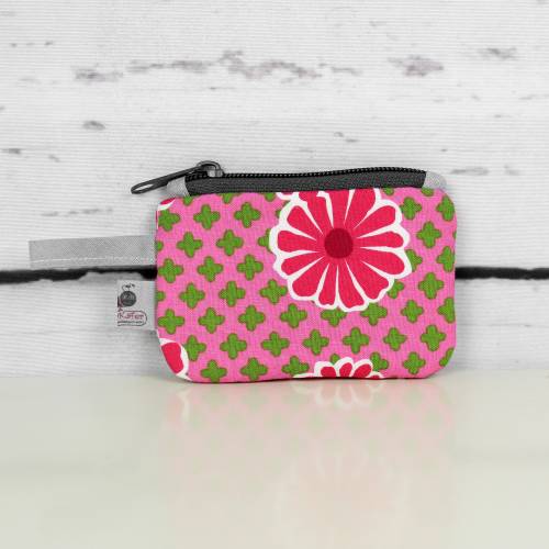 Mini-Portemonnaie "Kim" Pink Flowers | Täschchen | kleine Geschenke