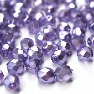 50 Stück 4mm Crystal Pearl Lavender böhmische Perlen Bild 1