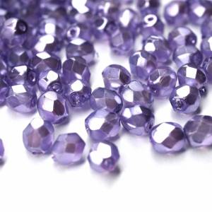 50 Stück 4mm Crystal Pearl Lavender böhmische Perlen Bild 3