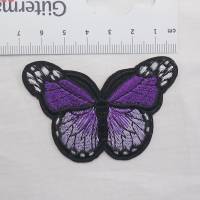 Applikation / Aufbügler Schmetterling / lila 47 x 70 mm Bild 2