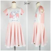 Sommerliches Drehkleid - Kleid mit Drehrock und Kurzen Ärmeln Meerjungfrau & Streifen Bild 1