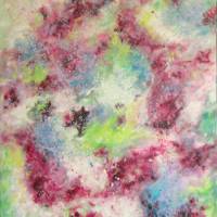 SOMMERWIESE - abstraktes Acrylbild in fröhlichen Sommerfarben 60cmx80cm auf Leinwand Bild 2