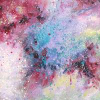 SOMMERWIESE - abstraktes Acrylbild in fröhlichen Sommerfarben 60cmx80cm auf Leinwand Bild 3