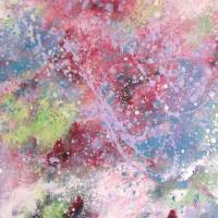 SOMMERWIESE - abstraktes Acrylbild in fröhlichen Sommerfarben 60cmx80cm auf Leinwand Bild 4