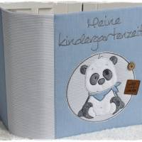 Kindergartenordner/Portfolio blau/grau/weiß mit Panda, personalisierbar Bild 5