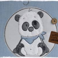 Kindergartenordner/Portfolio blau/grau/weiß mit Panda, personalisierbar Bild 7