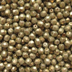 50   Halo Ethereal Linen böhmische Perlen 4mm, tschechische feuerpolierte facettierte Glasperlen DIY Glasschliff 4mm Bild 2