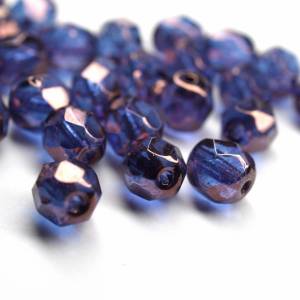 20 Crystal Vega Luster böhmische Perlen 6mm, tschechische feuerpolierte facettierte Glasperlen DIY Glasschliff Bild 1