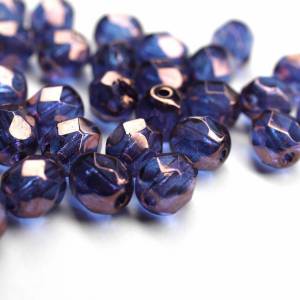 20 Crystal Vega Luster böhmische Perlen 6mm, tschechische feuerpolierte facettierte Glasperlen DIY Glasschliff Bild 3
