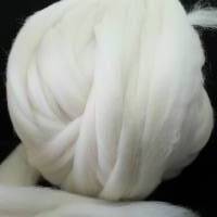 50 Gramm Wolle vom Dorset Horn im Kammzug, zum Spinnen, Weben, Filzen, Basteln Bild 1