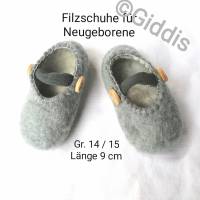 Baby Filzschuhe - Neugeborene Gr. 14/15 Bild 1