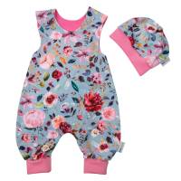 Baby Mädchen Overall Jumpsuit Einteiler Schlafanzug "Rosentraum" Geschenk Geburt Bild 4