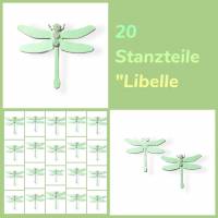 20 Stanzteile Streudeko Libellen, Fotokarton, Kartengestaltung, Deko, Scrapbooking Bild 1