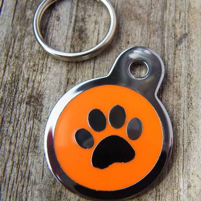 Hundemarke individuell graviert Pfote - Hundetatze