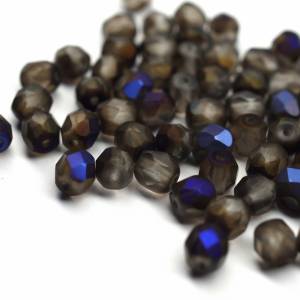 50   Crystal Azuro Full Matted böhmische Perlen 4mm, tschechische feuerpolierte facettierte Glasperlen DIY Glasschliff 4 Bild 2