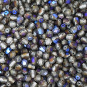 50   Crystal Azuro Full Matted böhmische Perlen 4mm, tschechische feuerpolierte facettierte Glasperlen DIY Glasschliff 4 Bild 3