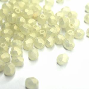 50 Sueded Gold Jonquil böhmische Perlen 4mm, tschechische feuerpolierte facettierte Glasperlen DIY Glasschliff 4mm Bild 1