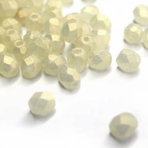50 Sueded Gold Jonquil böhmische Perlen 4mm, tschechische feuerpolierte facettierte Glasperlen DIY Glasschliff 4mm Bild 2