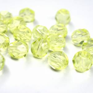 20 Jonquil böhmische Perlen 6mm, tschechische feuerpolierte facettierte Glasperlen DIY Glasschliff Bild 1