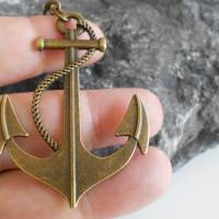 Cabochon Anker bronze gross    Schlüsselanhänger, Bild 3
