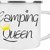 Camping-Emaille-Tasse CAMPING QUEEN ┊tolle Geschenkidee für Camper Bild 1