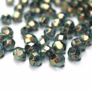 20 Halo Shadows böhmische Perlen 6mm, tschechische feuerpolierte facettierte Glasperlen DIY Glasschliff Bild 1