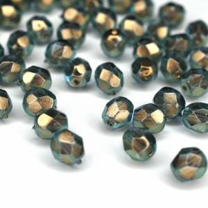 20 Halo Shadows böhmische Perlen 6mm, tschechische feuerpolierte facettierte Glasperlen DIY Glasschliff Bild 3