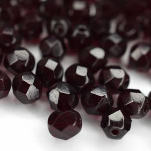 20 Stück 6mm - Dark Garnet böhmische Perlen Bild 2